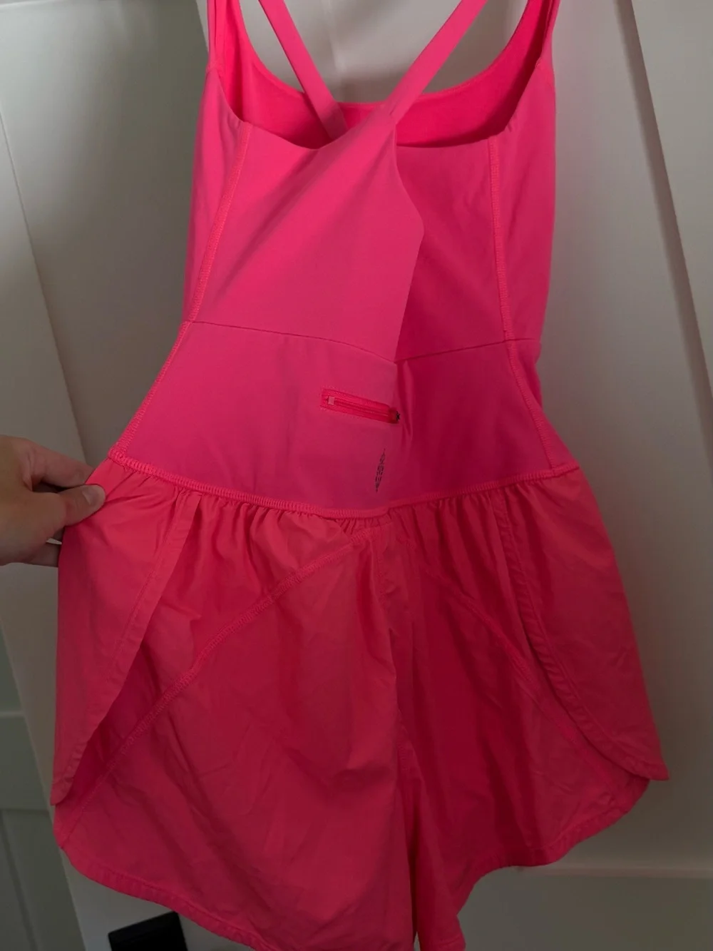 Free People Hot Pink Cutout Athletic Romper